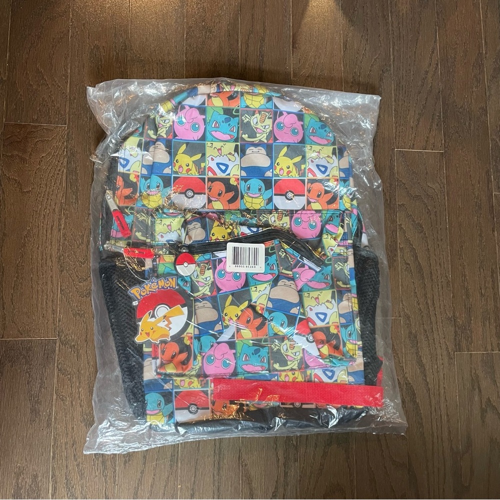 NWT Colorful Kids Pokemon Backpack